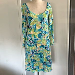 Lilly Pulitzer 3/4 sleeve cotton fit and flare dress